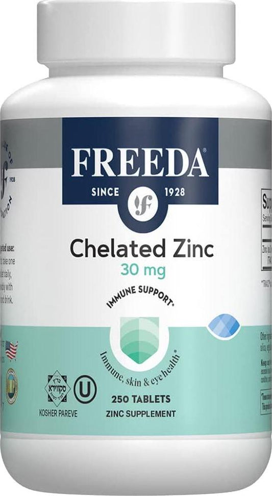 Freeda Chelated Zinc 30 Mg - 250 Tablets