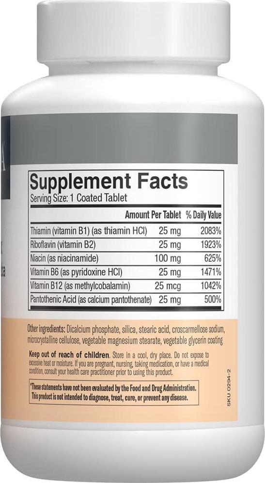 Freeda Kosher B Complex - No Folic No Paba - 250 Tablets