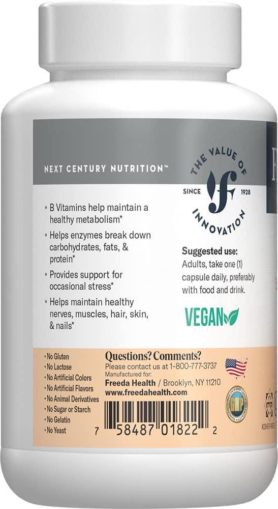 Freeda Kosher B Complex Super Quints-50 mg. 250 Veg Caps