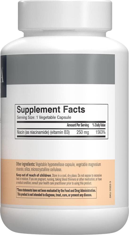 Freeda Kosher Niacinamide 250 Mg. - 500 Veg Caps