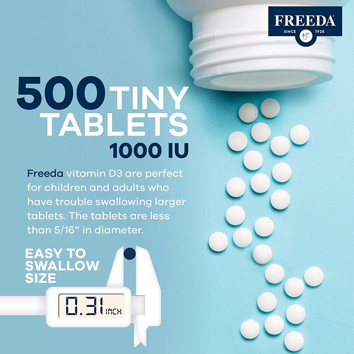 Freeda Vitamin D3 1000 I.U. - 500 TAB