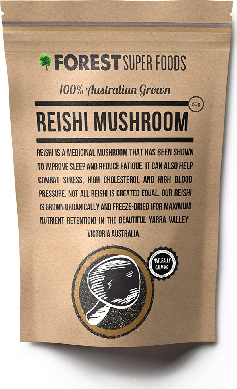 Freeze Dried 100% Australian Grown Reishi Medicinal Mushroom (includes mycelium) - 30 Day Supply
