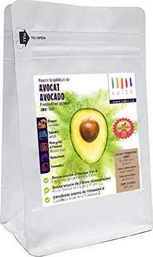 Freeze-dried AVOCADO POWDER size (100g / 3.53 oz) stand-up pouch bag | freeze-dried/ non-GMO / gluten free / kosher suitable / no sugar flavor color added, no preservatives, no additives