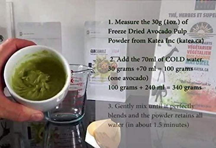 Freeze-dried AVOCADO POWDER size (100g / 3.53 oz) stand-up pouch bag | freeze-dried/ non-GMO / gluten free / kosher suitable / no sugar flavor color added, no preservatives, no additives