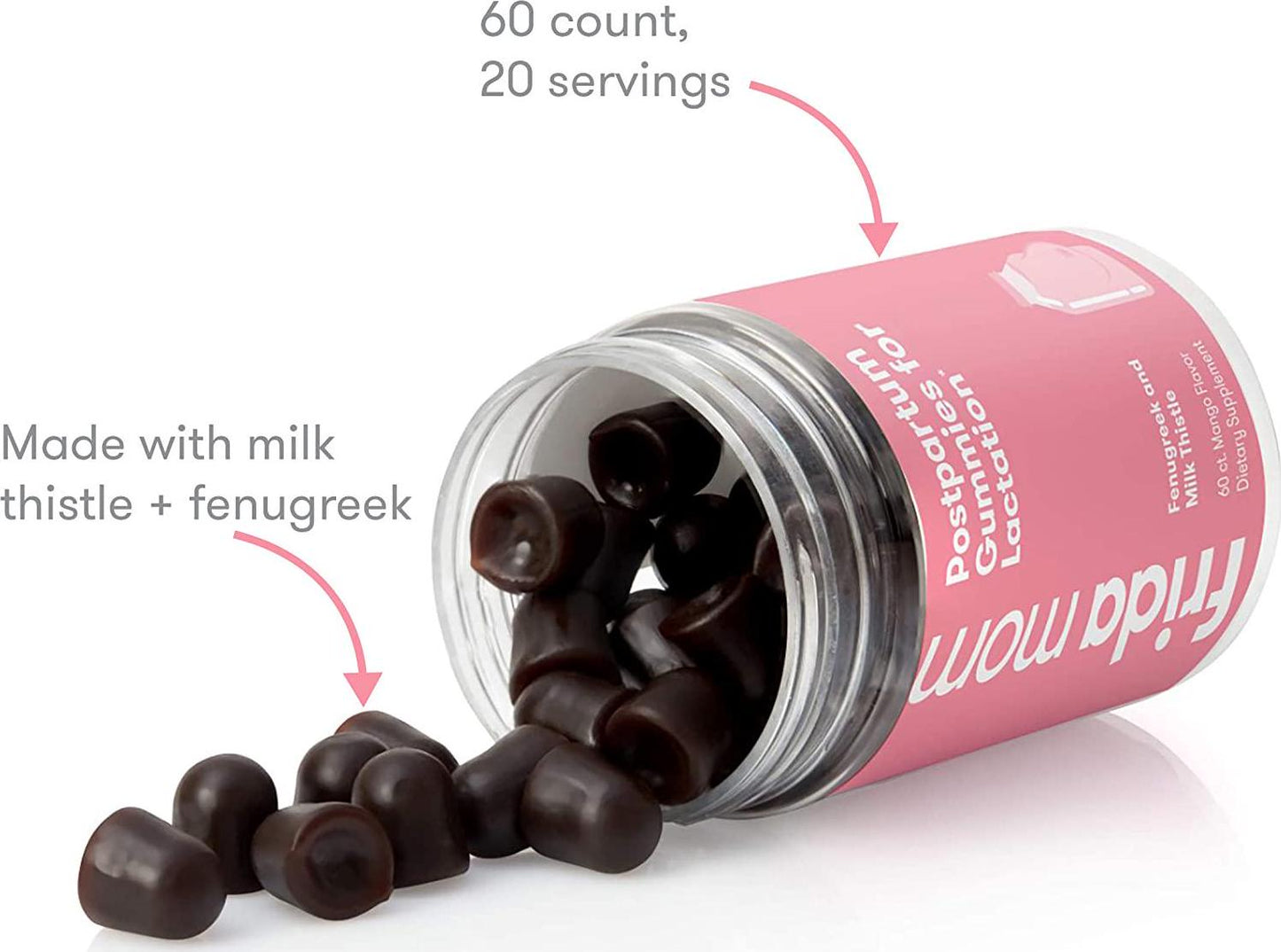 Frida Mom Postpartum Supplement Set |Postpartum Gummies for Lactation (60 Count)