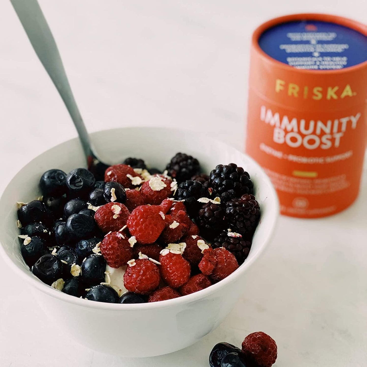 Friska Immunity Boost, Natural Digestive Enzyme and Probiotic, Promotes Better Digestion, Made in The USA, 30 Vegetarian Capsules