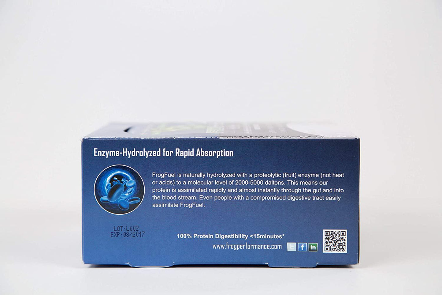 FrogFuel Ultra Liquid Protein Shot with Carbohydrates and Electrolytes - Mixed Berry - 24 1.2oz Protein Shots. Pre Workout and Endurance Shot. Clinically Proven 100% Digestibility in < 15 Minutes.