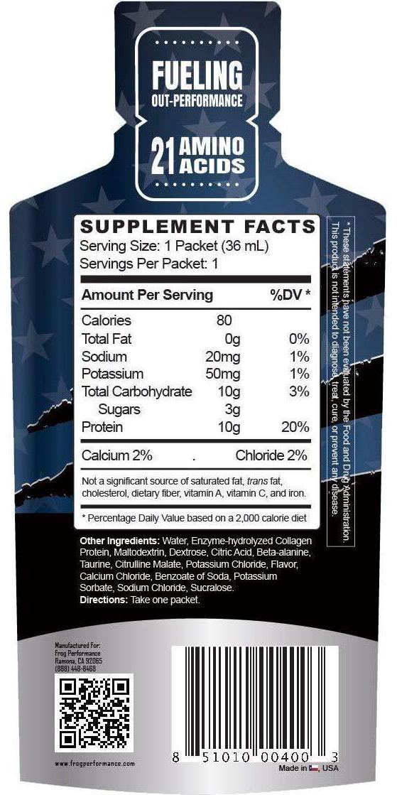 FrogFuel Ultra Liquid Protein Shot with Carbohydrates and Electrolytes - Mixed Berry - 24 1.2oz Protein Shots. Pre Workout and Endurance Shot. Clinically Proven 100% Digestibility in < 15 Minutes.