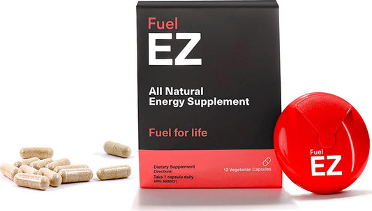 FuelEZ Caffeine Pills for Smooth All Day Energy with Guarana, Green Coffee Bean Extract, Natural Energy to Increase Memory and Clarity with Vitamin B Complex, L Tyrosine 1000 milligrams (12 Capsules)
