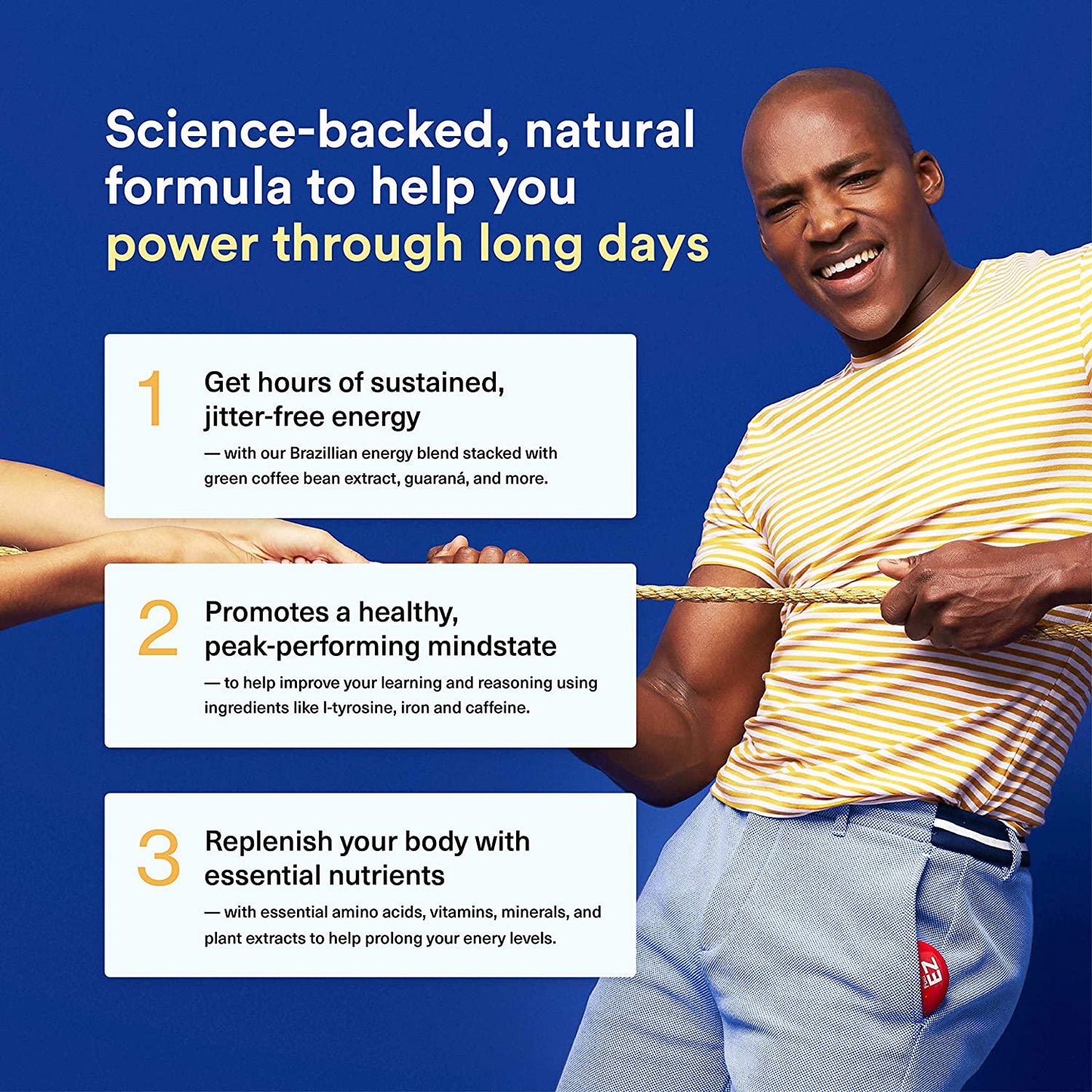 FuelEZ Caffeine Pills for Smooth All Day Energy with Guarana, Green Coffee Bean Extract, Natural Energy to Increase Memory and Clarity with Vitamin B Complex, L Tyrosine 1000 milligrams (12 Capsules)