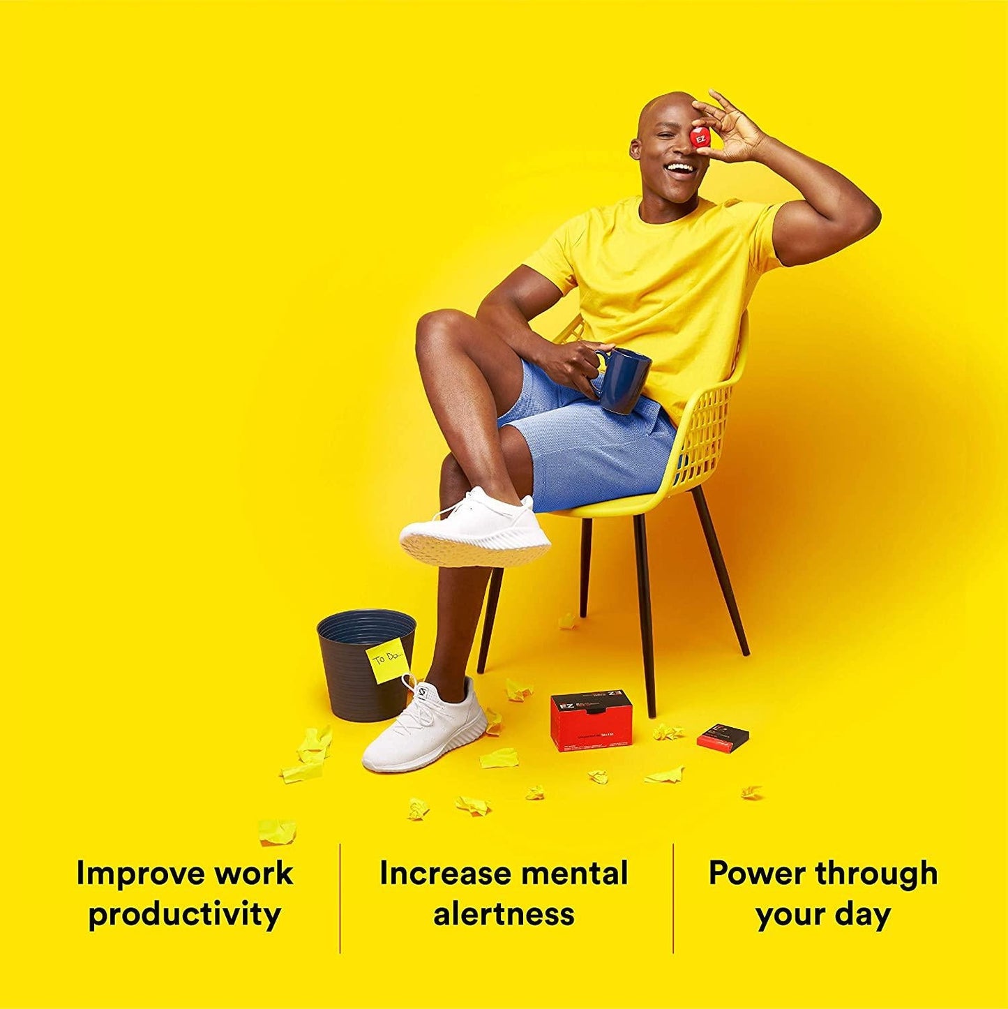 FuelEZ Caffeine Pills for Smooth All Day Energy with Guarana, Green Coffee Bean Extract, Natural Energy to Increase Memory and Clarity with Vitamin B Complex, L Tyrosine 1000 milligrams (12 Capsules)