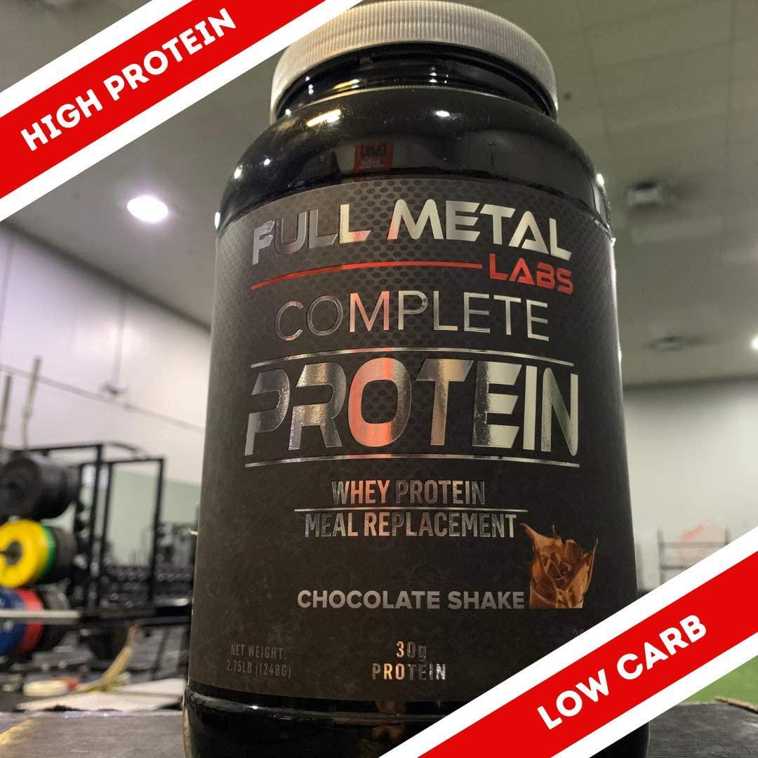 Full Metal Labs Complete Protein Chocolate - All-in-one whey Protein Matrix with Real Whole Foods - Animal and Plant Protein - Premium Meal Replacement with The Best Tasting