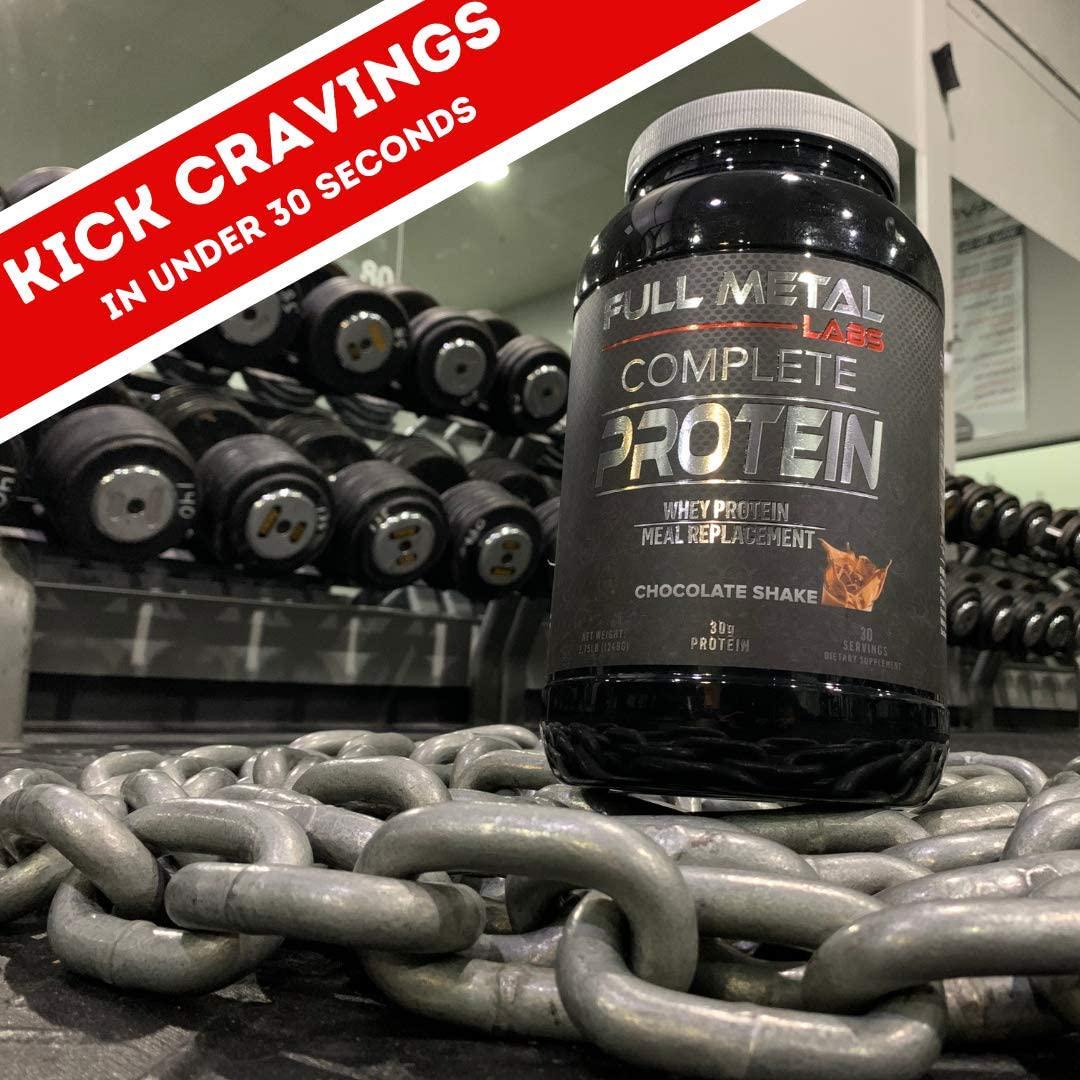 Full Metal Labs Complete Protein Chocolate - All-in-one whey Protein Matrix with Real Whole Foods - Animal and Plant Protein - Premium Meal Replacement with The Best Tasting