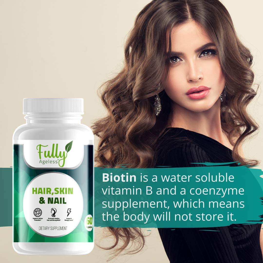 Fully Ageless Dietary Supplement Hair, Skin and Nails 60 Capsules