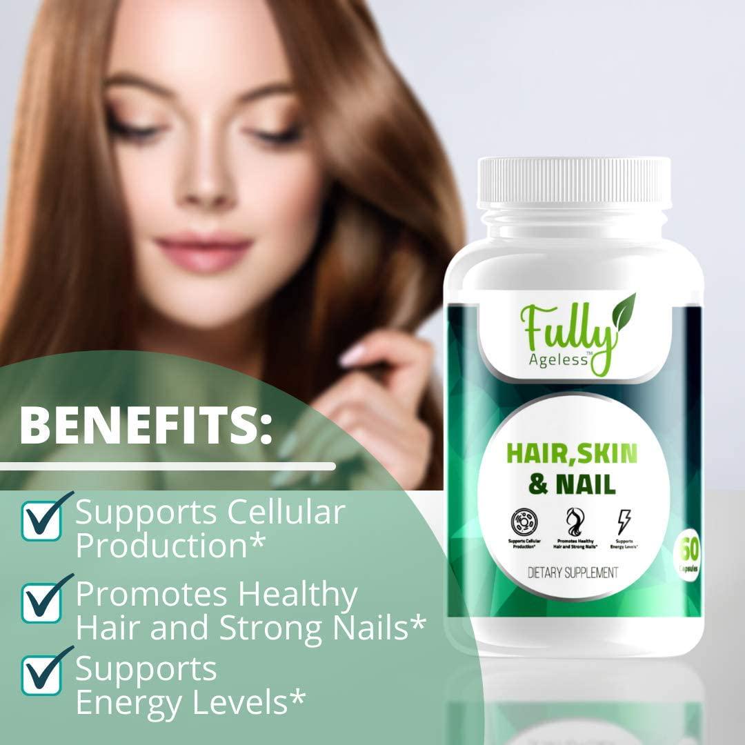 Fully Ageless Dietary Supplement Hair, Skin and Nails 60 Capsules