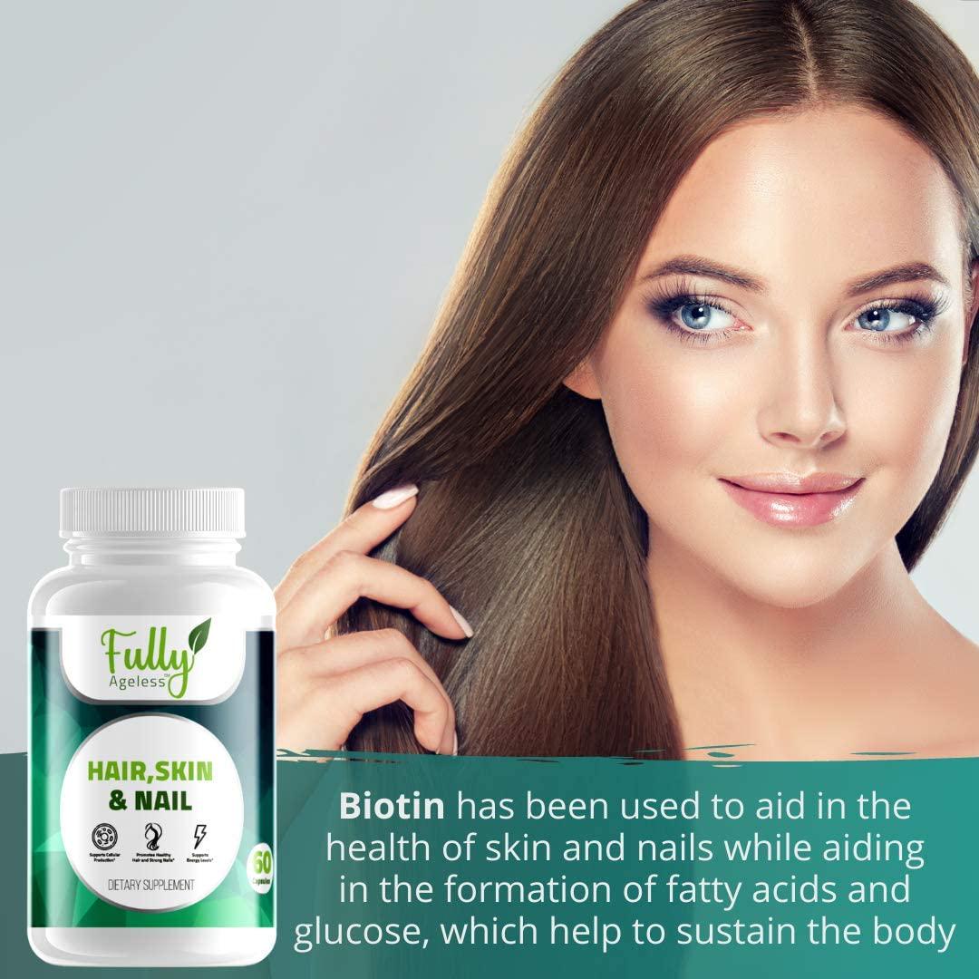 Fully Ageless Dietary Supplement Hair, Skin and Nails 60 Capsules