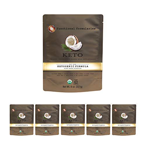 Functional Formularies Ketogenic Meal Replacement Supplement, Add to Your Recipes for Perfectly Balanced Keto Organic Nutrition, 6 Pack