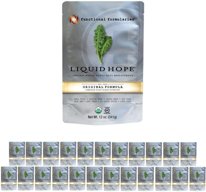 Functional Formularies Liquid Hope Organic Tube Feeding Formula And Nutritional Meal Replacement Supplement, 12 Oz Pouch, Pack of 24