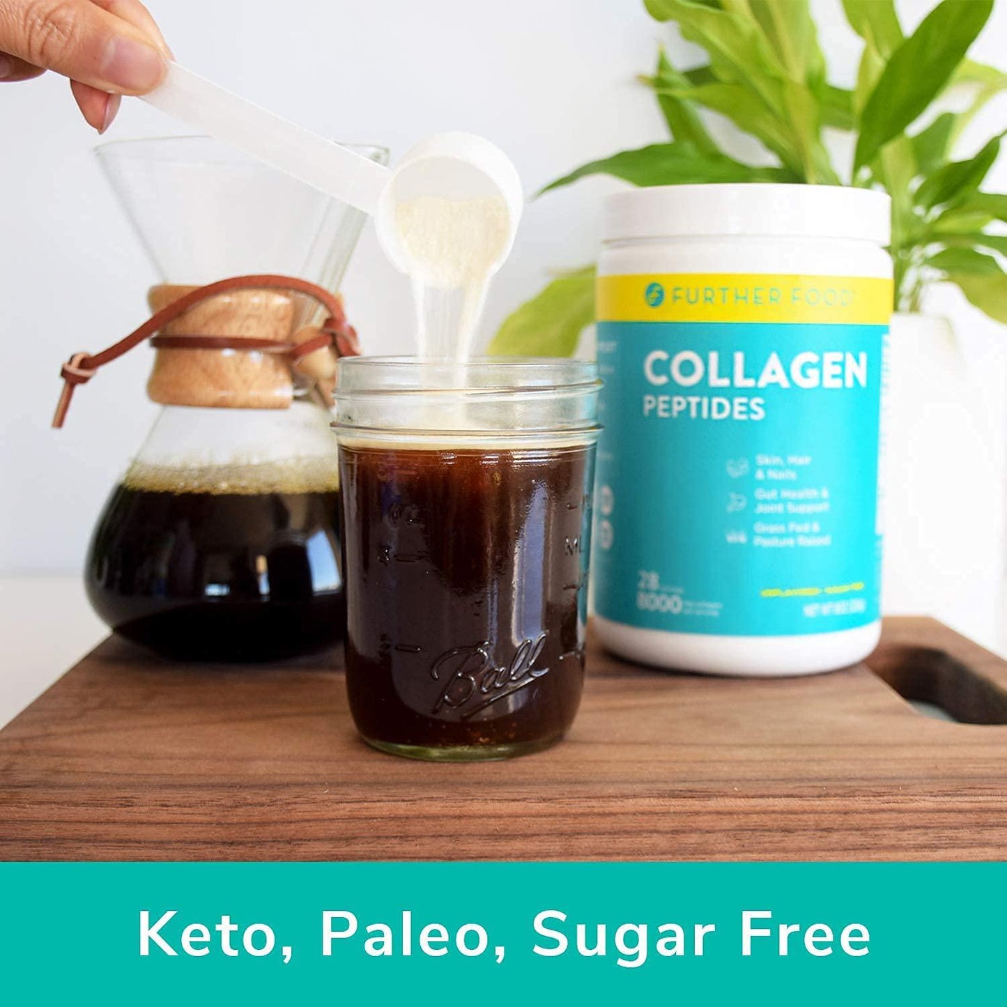 Further Food - Collagen Peptides Grass-Fed Protein Powder Unflavored - 8 oz.