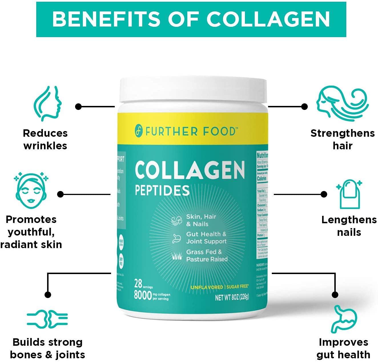 Further Food - Collagen Peptides Grass-Fed Protein Powder Unflavored - 8 oz.