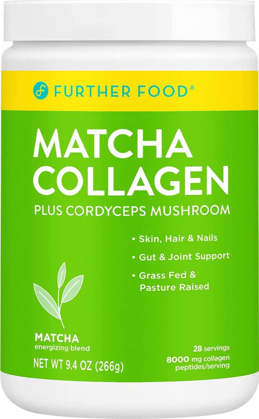 Further Food Matcha Collagen Peptides Supplement Powder - (28 Serve)