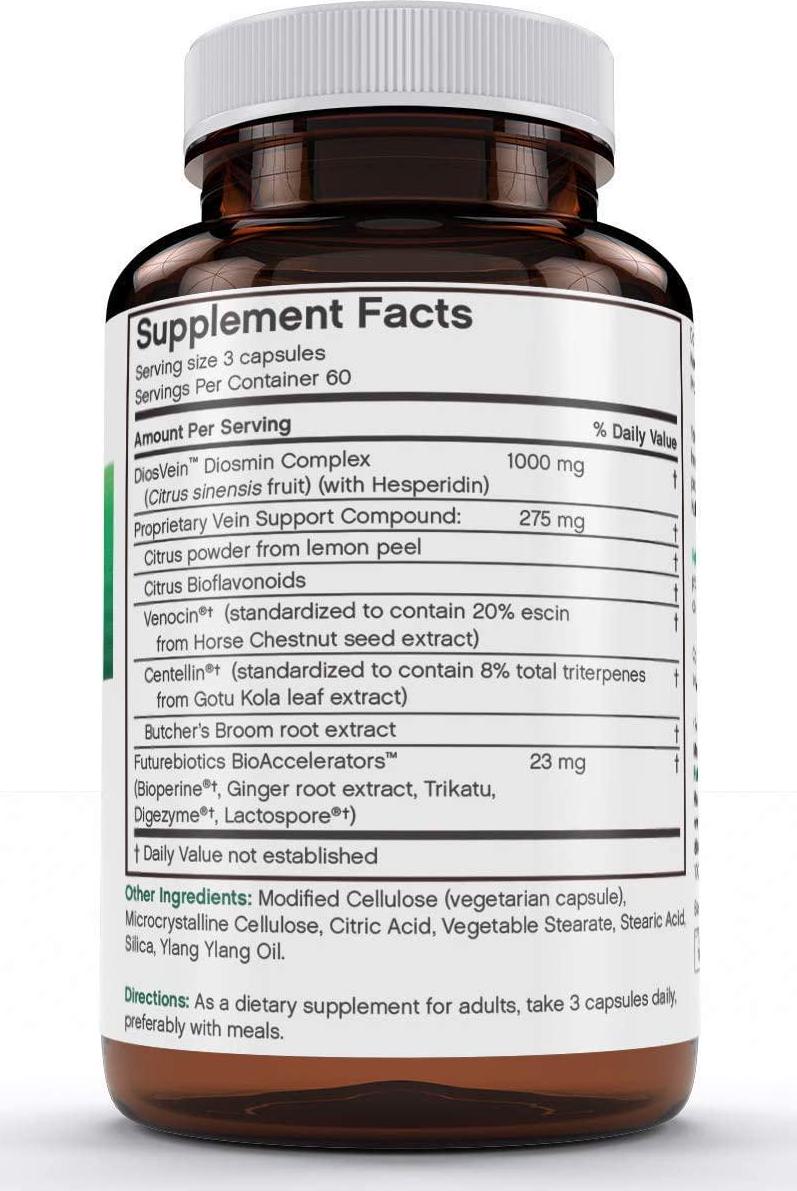 FutureBiotics VeinFactors Varicose Vein Complex 180 Vegetarian Capsules