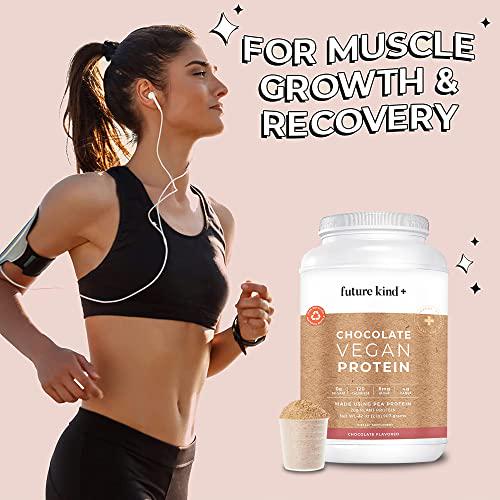 Future Kind Vegan Protein Powder - Plant-Based Chocolate Protein Powder for Muscle Growth and Weight Management - Soy-Free, Sugar-Free, Dairy-Free, Gluten-Free Pea Protein Supplement - 34 Servings