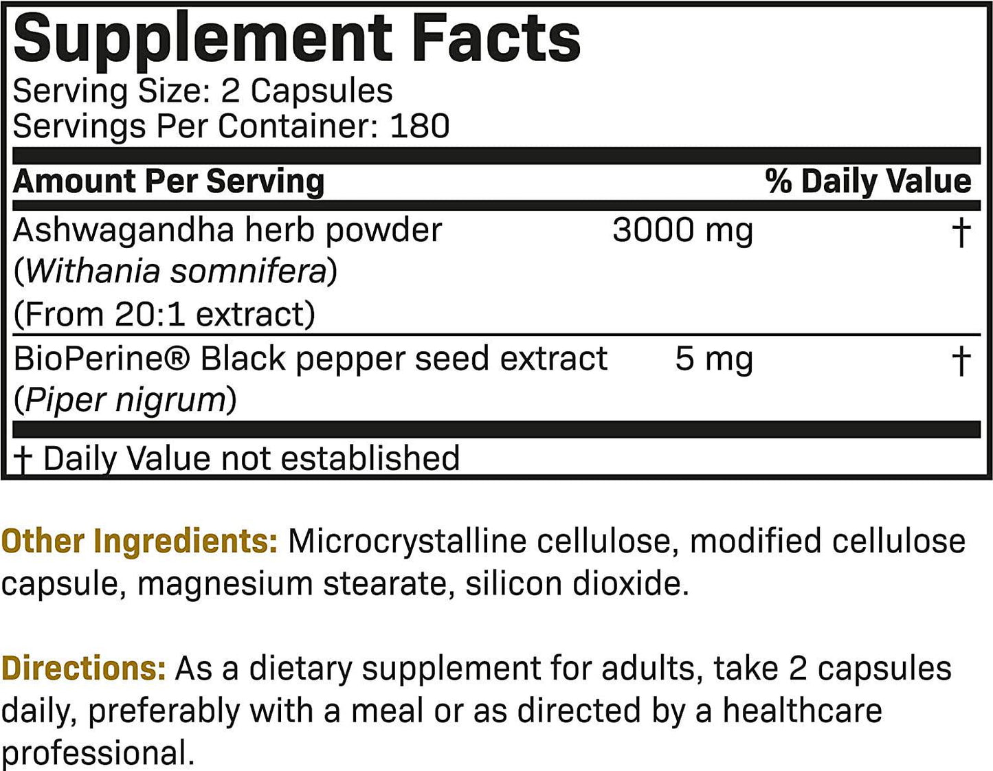 Futurebiotics Ashwagandha Capsules Extra Strength 3000mg - Stress Relief Formula, Natural Mood Support, Stress, Focus, and Energy Support Supplement, 360 Capsules
