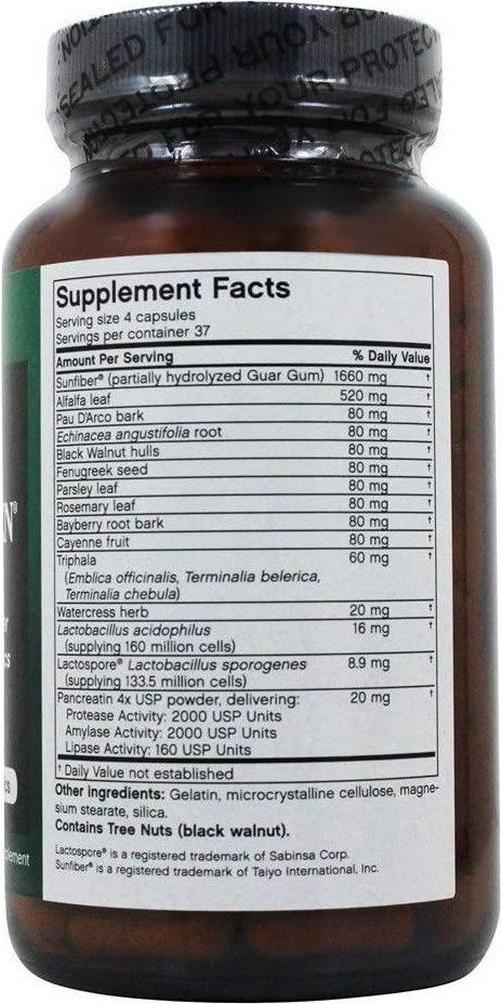 Futurebiotics Colon Green Fiber Supplement Capsule - 150 per Pack - 3 Packs per case.