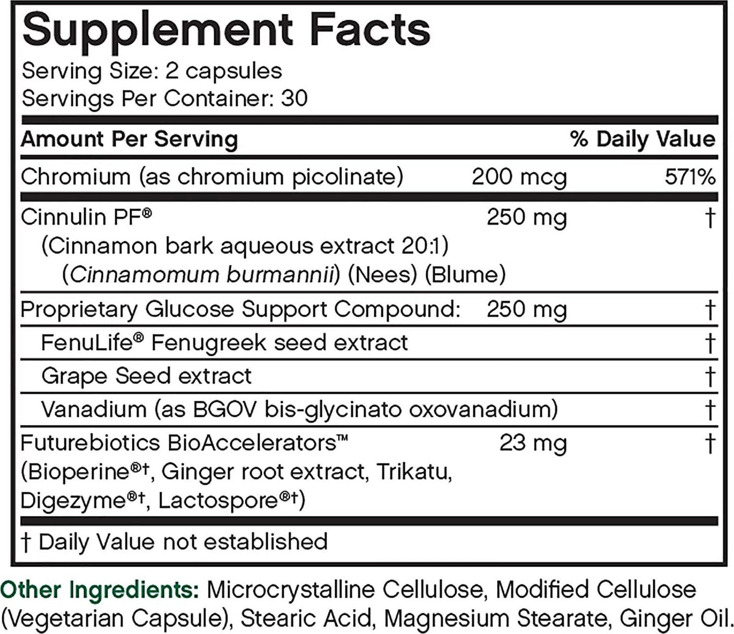 Futurebiotics GlucoActive, 60 Vegetarian Capsules