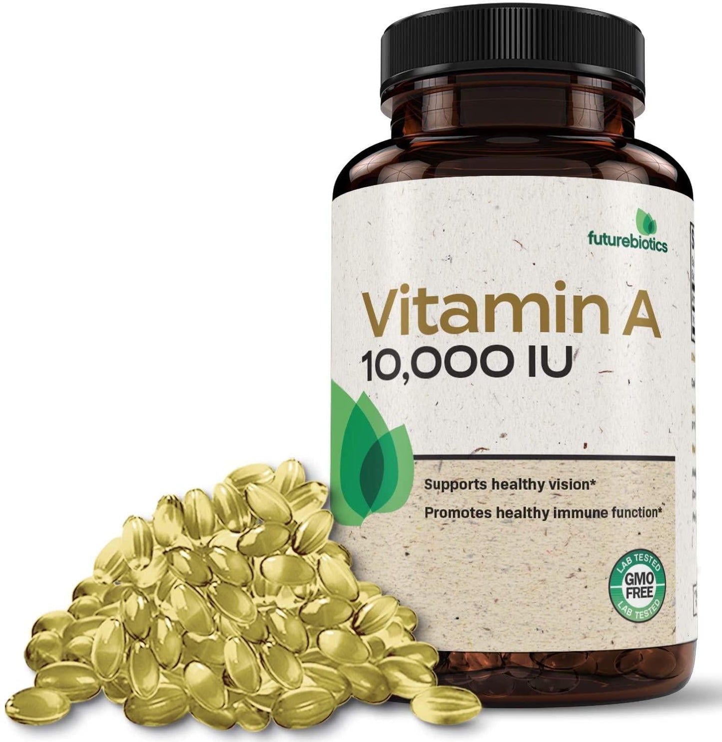 Futurebiotics Vitamin A 10,000 IU Premium Non-GMO Formula Supports Healthy Vision and Immune System and Healthy Growth and Reproduction, 250 Softgels
