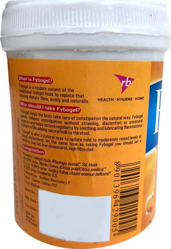 Fybogel Orange Hi-Fibre Orange Isabgol Husk 100 gm. Gently Releives Constiaption