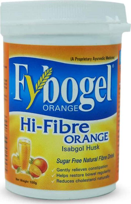 Fybogel Orange Hi-Fibre Orange Isabgol Husk 100 gm. Gently Releives Constiaption