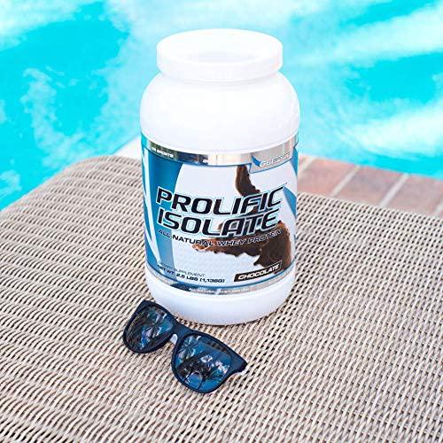 G6 Sports Nutrition Prolific Isolate All Natural Whey Protein Isolate (Gluten Free, Lactose Free, Stevia Sweetened, 25g Protein, 100 Calories) 2.5lb Jar Chocolate
