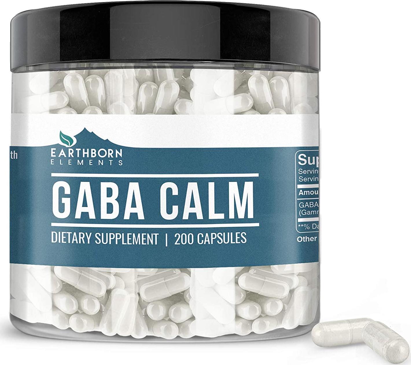 GABA Gamma Aminobutyric Acid, 200 Capsules, 850 mg Serving, Gluten-Free, Made in The USA, No Additives or Fillers, Lab-Tested for Purity, Satisfaction Guaranteed