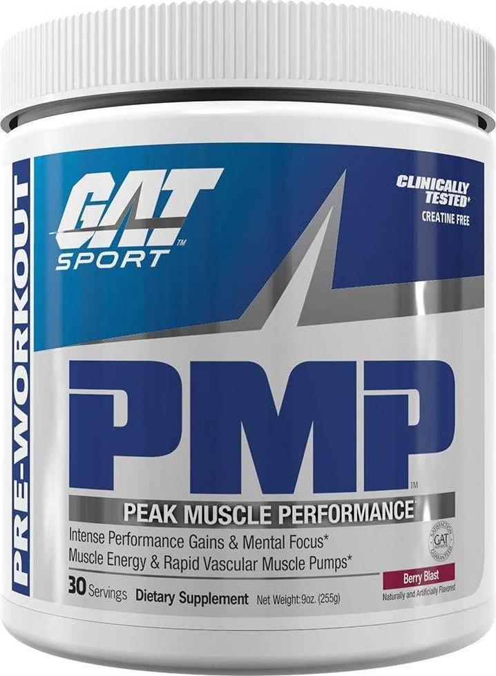 GAT PMP Pre Workout Powder, Berry Blast, 30 Servings