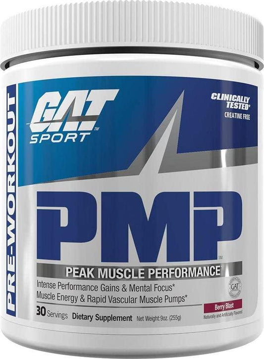 GAT PMP Pre Workout Powder, Berry Blast, 30 Servings