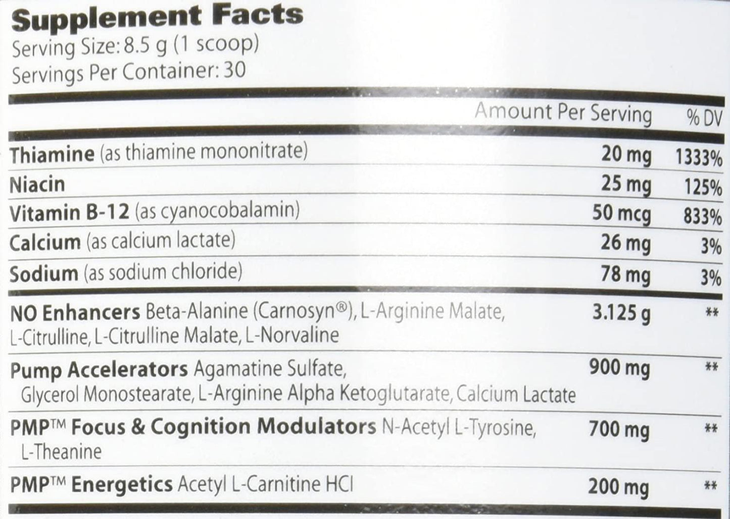 GAT PMP Pre Workout Powder, Blue Raspberry 30 Servings