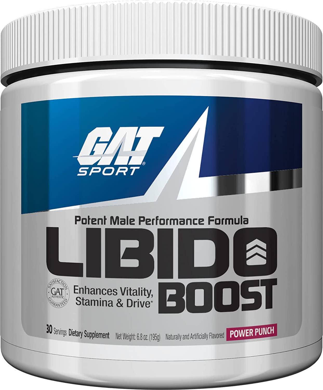 GAT Sport Libido Boost Powder, Male Performance Formula for Enhanced Vitality, Power Punch,6.8 oz