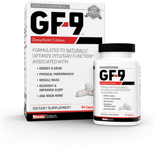 GF-9, 84 Count - HGH Boosting Supplements for Men - Human Growth Hormone Booster for Men - HGH Booster for Men - Boost Critical Peptide That Supports Energy, Physical Performance and More