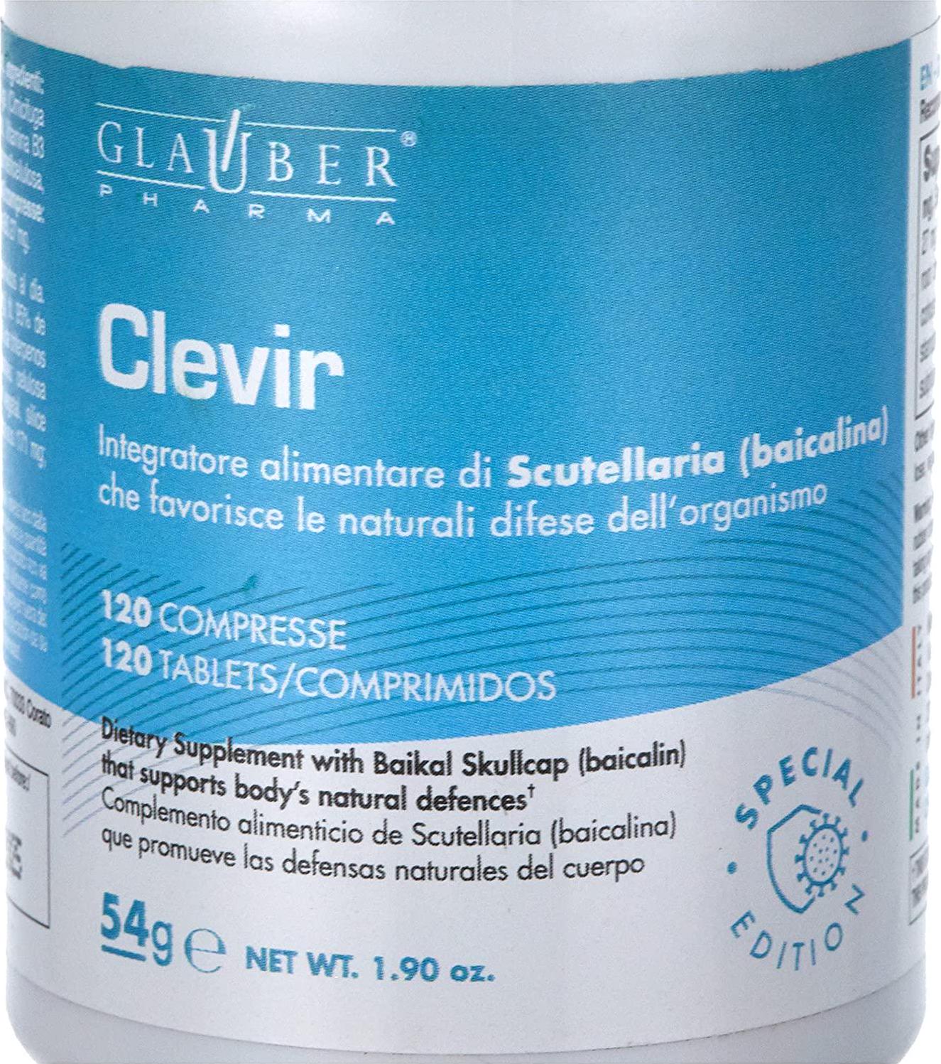 GLAUBER PHARMA CLEVIR 120comp, Black, Estándar