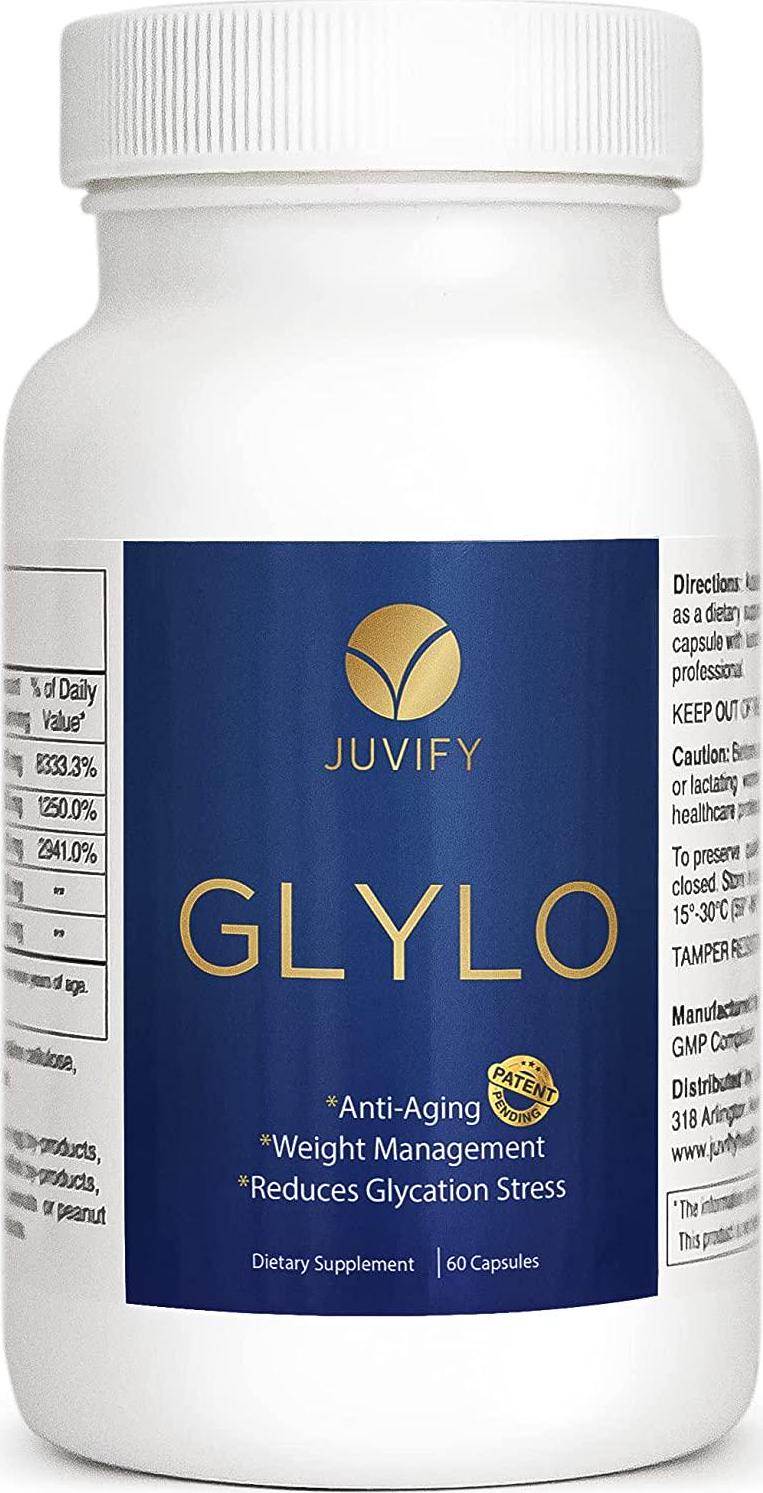 GLYLO - Scientifically formulated Healthy Aging and Weight Management Pill - Reduces Cravings and Menopause Related Weight - 60 Caps