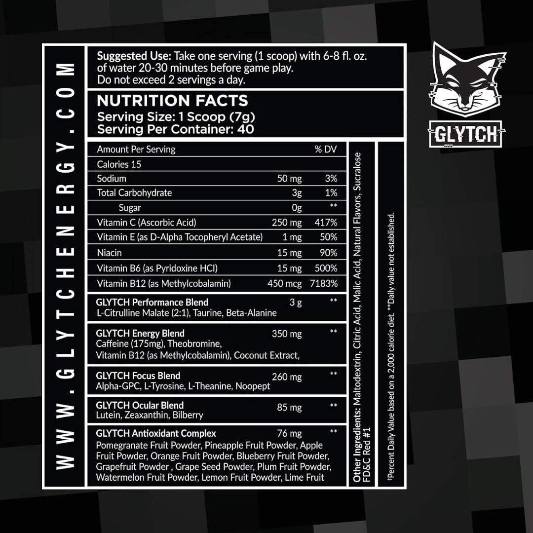 GLYTCH Rainbow Magik Gaming Energy Supplement