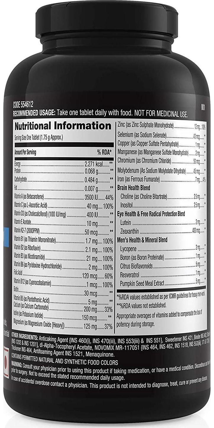 GNC Mega Men One Daily Multivitamin for Men, 60 Count, Take One A Day for 19 Vitamins and Minerals, Supports Muscle Performance, Energy, Metabolism, Brain, and Immune System