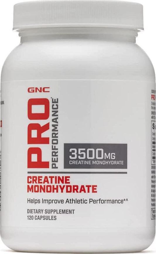 GNC Pro Performance Creatine Monohydrate 3500mg - 120 Capsules, Helps Improve Athletic Performance