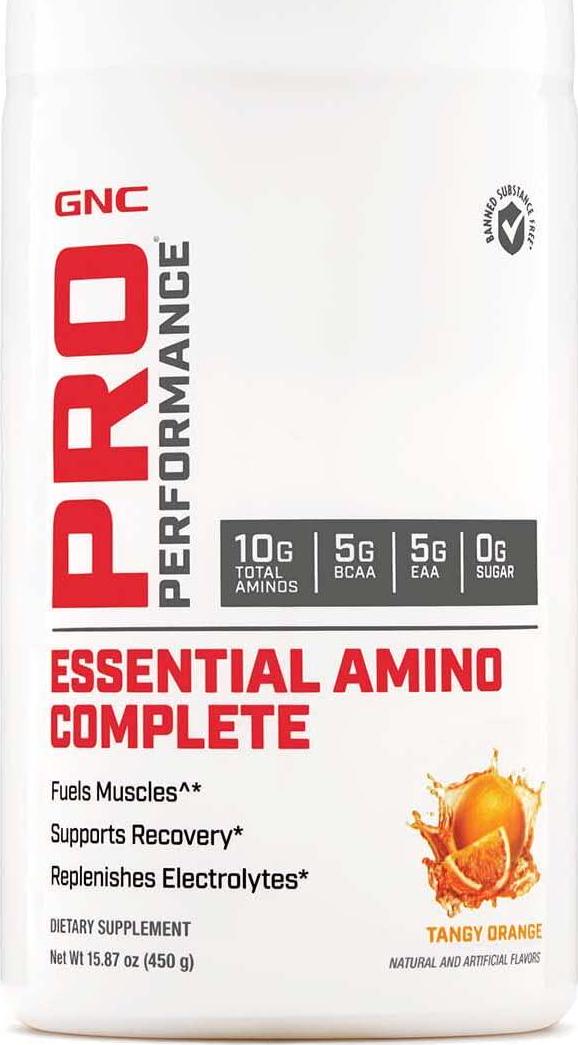 GNC Pro Performance Essential Amino Complete, Tangy Orange, 30 Servings, Supports Muscle Recovery
