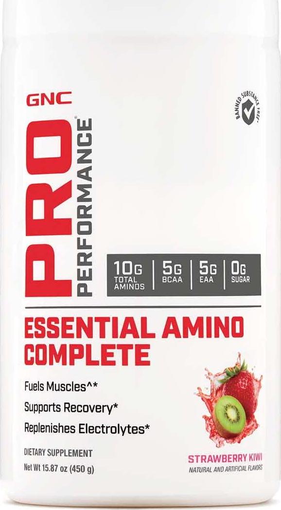 GNC Pro Performance Essential Amino Complete, Strawberry Kiwi, 15.87 oz, Supports Muscle Recovery