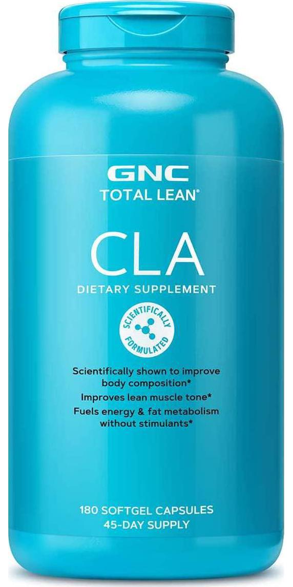 GNC Total Lean CLA | Improve Body Composition and Lean Muscle Tone, Fuels Fat Metabolism and Energy Without Stimulants | Gluten Free | 180 Softgels