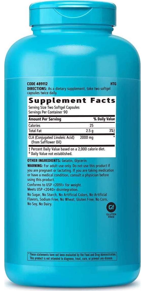 GNC Total Lean CLA | Improve Body Composition and Lean Muscle Tone, Fuels Fat Metabolism and Energy Without Stimulants | Gluten Free | 180 Softgels