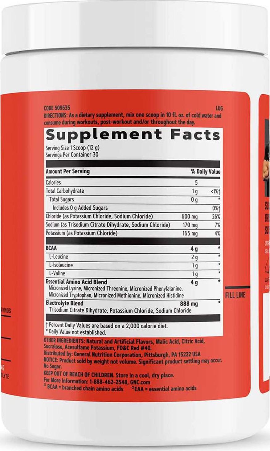 GNC Unbreakable Performance Amino | Fuel + Recover, Banned Substance Free | Unbreak-A-Berry | 30 Servings